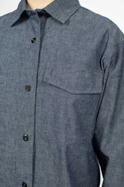 Patch Pocket Denim Canvas Shirt