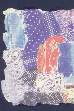 Patchwork Printed Bandana Navy