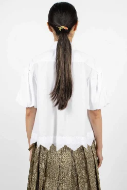 Pearl Embellished Shirt White