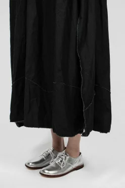 Pinafore Raw Cut Dress Black