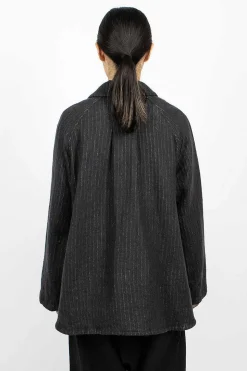 Pinstripe Jacket Charcoal
