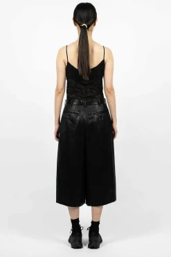 Pleat Culottes Black