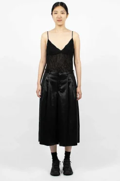 Pleat Culottes Black