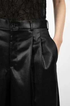 Pleat Culottes Black