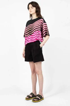 Pleat Shorts Black
