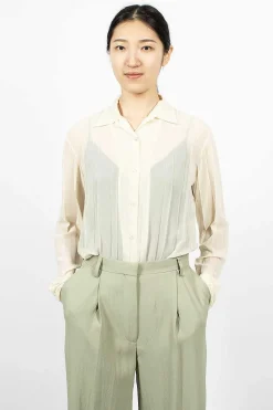 Pleats Shirt Off White