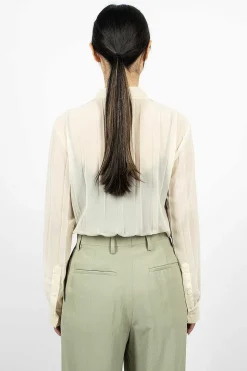 Pleats Shirt Off White
