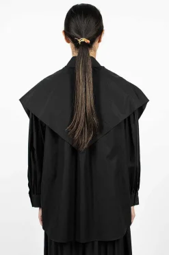 Point Collar Shirt Black