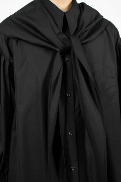 Point Collar Shirt Black