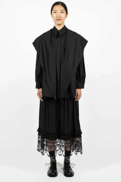 Point Collar Shirt Black