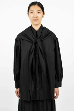 Point Collar Shirt Black
