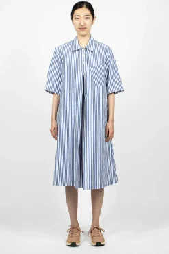 Polo Dress Candy Stripe Blue/White