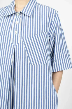Polo Dress Candy Stripe Blue/White