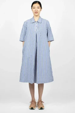 Polo Dress Candy Stripe Blue/White