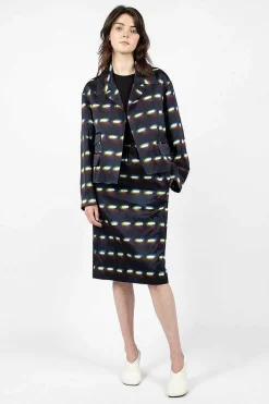 Printed Blazer Black