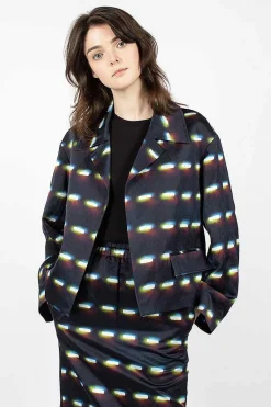 Printed Blazer Black