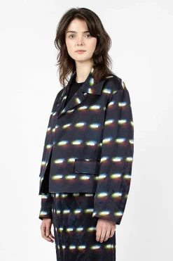 Printed Blazer Black