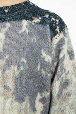 Printed Knit Jumper Blue
