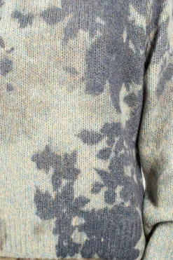 Printed Knit Jumper Blue