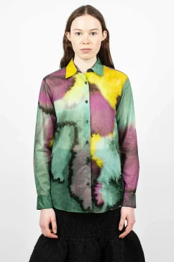 Printed Shirt Yellow Dye
