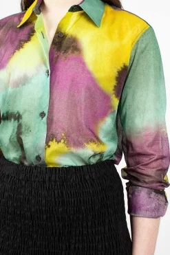Printed Shirt Yellow Dye