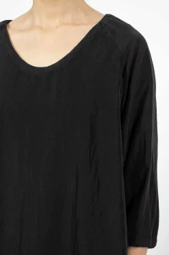 Raglant Top Habotai Black