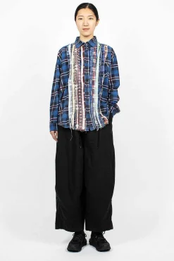 Rebuild Ribbon Flannel Shirt Navy