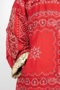 Reversible Liner Coat Bandana Red