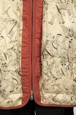 Reversible Liner Coat Bandana Red