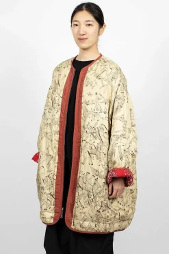 Reversible Liner Coat Bandana Red