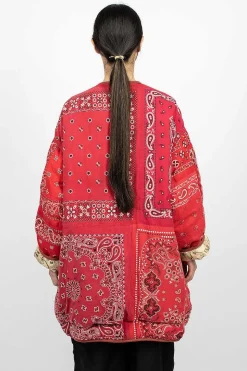 Reversible Liner Coat Bandana Red