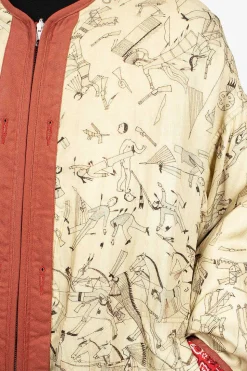 Reversible Liner Coat Bandana Red