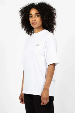 Rhinestone Face Tee Optic White