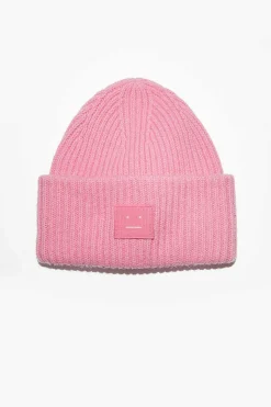 Ribbed Knit Beanie Bubble Pink