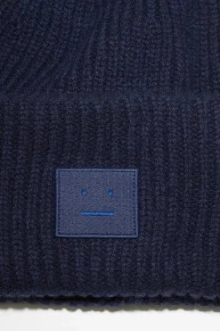 Ribbed Knit Beanie Navy