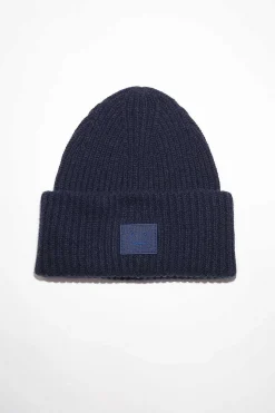 Ribbed Knit Beanie Navy