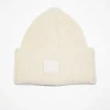 Ribbed Knit Beanie Oatmeal Melange