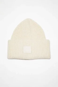 Ribbed Knit Beanie Oatmeal Melange