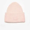 Ribbed Knit Beanie Pink Melange