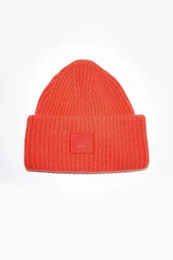Ribbed Knit Beanie Sharp Red