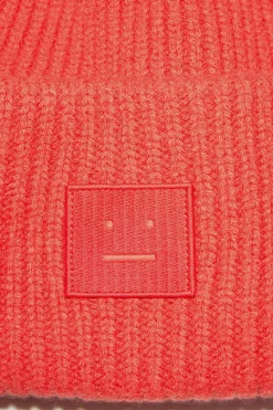 Ribbed Knit Beanie Sharp Red
