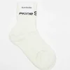 Ribbed Logo Socks White