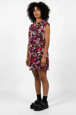 Rose Printed Dress Red