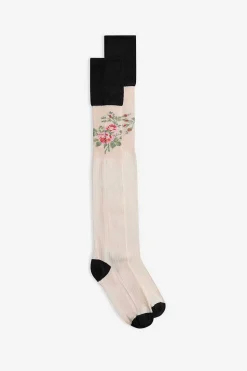 Rosebud Jacquard Socks