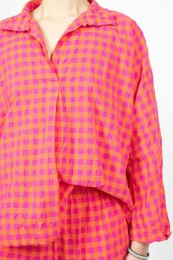 Rossella Shirt Orange/Fuchsia