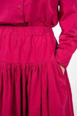 Rouchetine Skirt Raspberry