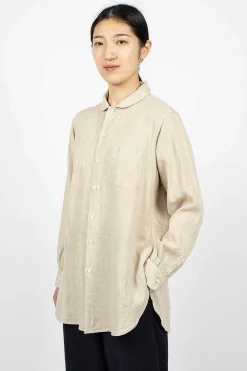 Rounded Collar Shirt Natural