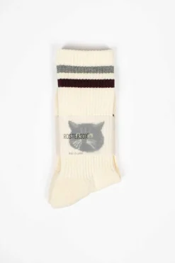 Rs-277 Cat Socks Wine