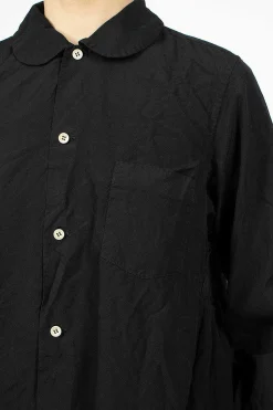 Ruffle Gusset Shirt Black