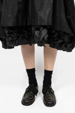 Ruffle Jacquard Dress Black